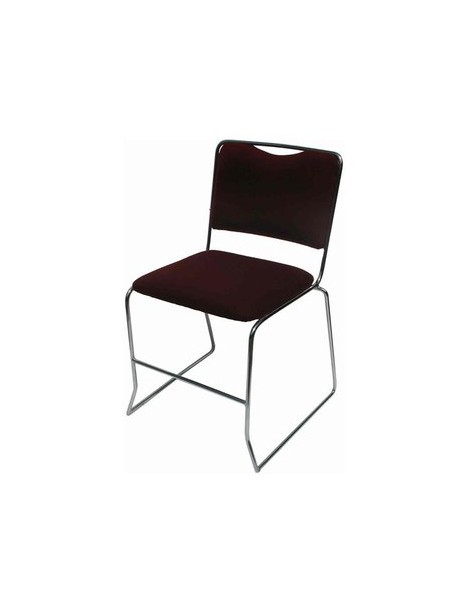 Silla Con Asiento Y Respaldo De Tela-Color Negro - Envío Gratuito