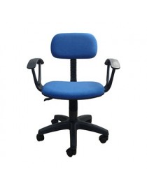 SILLA SECRETARIAL CON BRAZOS AZUL - Envío Gratuito