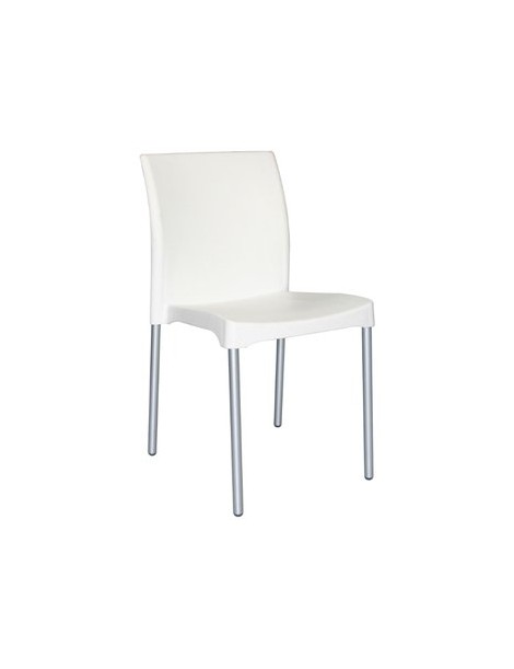 Silla Plástico Plastica Hotelera Restaurant Exterior Moderna Colores M1 - Blanco - Envío Gratuito