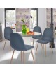 Sillas Para Comedor Estilo Charlton 4 Piezas Color Azul - Muebilia - Envío Gratuito