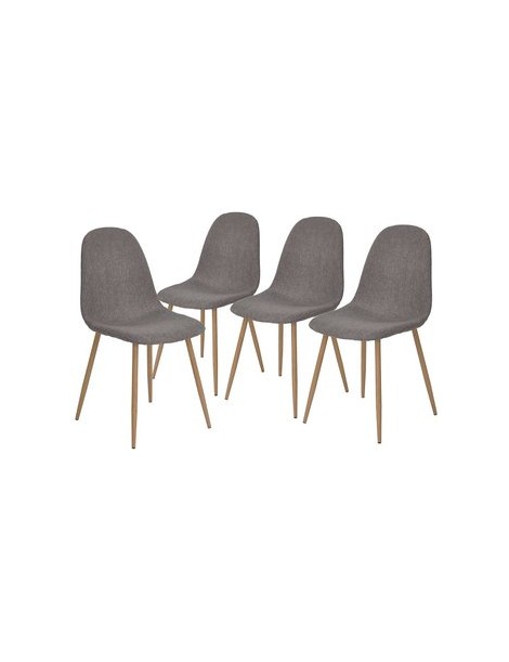 4 Sillas Para Comedor Estilo Charlton Gris - Envío Gratuito