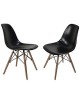 Set 2 Silla Moderna Decorativa De Comedor Eiffel Negro Fancierstudio - Envío Gratuito