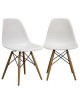 Set 2 Silla Moderna Decorativa De Comedor Eiffel White Color Fancierstudio - Envío Gratuito