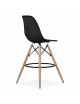 2 Bancos Altos Réplica Eames Negro - Muebilia - Envío Gratuito