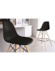 2 Bancos Altos Réplica Eames Negro - Muebilia - Envío Gratuito