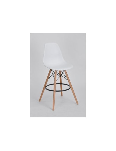 2 Bancos Altos Réplica Eames Blancos - Muebilia - Envío Gratuito