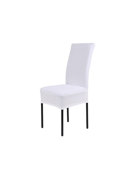 MagiDeal Cubierta De Comedor Spandex Taburete Silla Funda De Poliéster De Color Sólido Blanco - Envío Gratuito