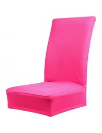 Silla Cubierta Funda De Poliéster De Color Rosa Roja mas Color Sólido De Comedor Cubierta De La Silla Del Spandex - Envío Gratui