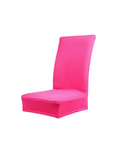 Silla Cubierta Funda De Poliéster De Color Rosa Roja mas Color Sólido De Comedor Cubierta De La Silla Del Spandex - Envío Gratui