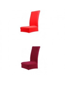 Silla Funda De Poliéster Rojo Suave mas Sólido Taburete Silla De Comedor Del Spandex - Envío Gratuito