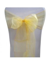 Generic 1pcs Yellowgreen Organza Cubierta De La Silla Sash Arco Para El Banquete De Boda Del - Envío Gratuito