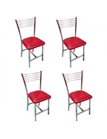 Set de 4 Sillas Tubular Cromado Chilanguita - Envío Gratuito