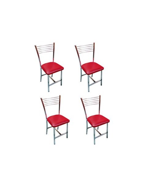 Set de 4 Sillas Tubular Cromado Chilanguita - Envío Gratuito