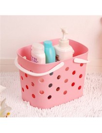 Pixnor Cuarto De Baño De Plástico De Almacenamiento De Mano Del Totalizador Basket (rosa) - Envío Gratuito