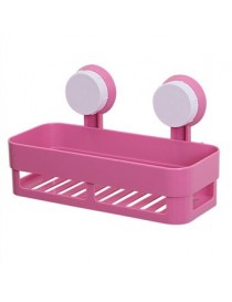 Pixnor Plástico Copa De Succión De Baño Cocina Esquina De Almacenamiento En Rack Organizador Shower Shelf (Rose Red) - Envío Gra