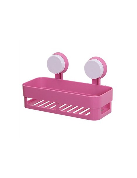 Pixnor Plástico Copa De Succión De Baño Cocina Esquina De Almacenamiento En Rack Organizador Shower Shelf (Rose Red) - Envío Gra