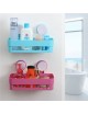 Pixnor Plástico Copa De Succión De Baño Cocina Esquina De Almacenamiento En Rack Organizador Shower Shelf (Rose Red) - Envío Gra