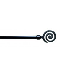 Cortinero Decorativo Kit 110-200Cm Negro Espiral 2 Cintacor - Envío Gratuito