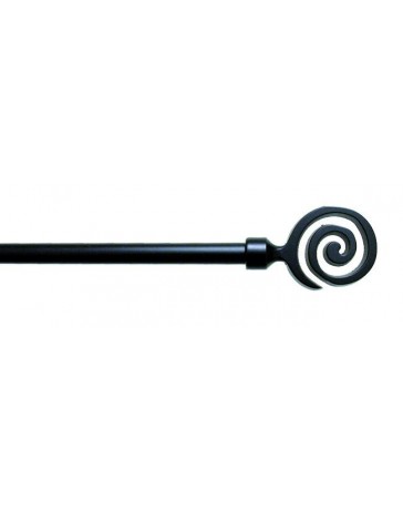 Cortinero Decorativo Kit 160-300Cm Negro Espiral 2 Cintacor - Envío Gratuito