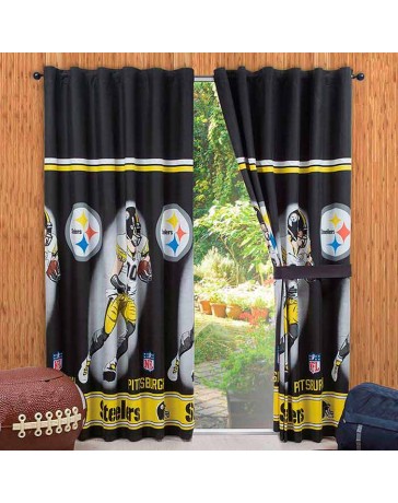 Cortina Decorativa Pittsburgh Nfl - Envío Gratuito