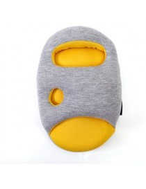 Mini Almohada de Mano Ostrich-Gris con Amarillo - Envío Gratuito