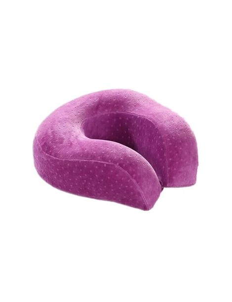 Cuello De Espuma De Memoria Almohada Cervical Almohada De Viaje Suave (violeta) - Envío Gratuito