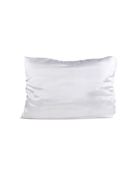 2PCS Funda Protector Almohada Cojín Satén Color Blanco para Cama - Envío Gratuito