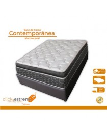 Base De Cama Contemporánea Matrimonial Chocolate - Envío Gratuito