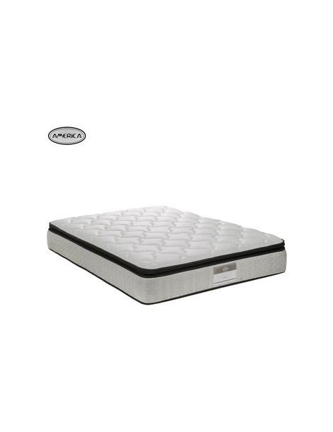 Colchón King Size América Elite Confort Medio-Gris con Blanco - Envío Gratuito