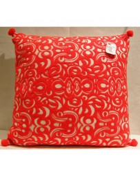 Cojín Decorativo India Bordado 45X45 Rojo - Envío Gratuito