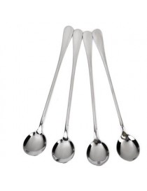 MagiDeal 4 X Súper Largas Cucharas De Acero Inoxidable Para Los Refrescos De Café Miel Cuchara Vajilla - Envío Gratuito