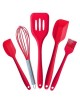 Uperior Utensilios De Cocina De Silicona Set 5pcs Rojo - Envío Gratuito