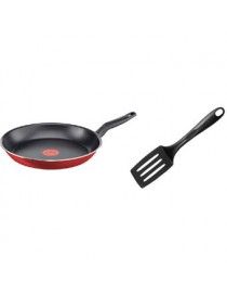 Kit T-Fal B3030482M Sartén PowerGlide 24cmmasEspátula De Nylon-Rojo - Envío Gratuito