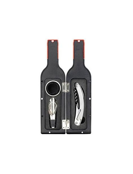 Set de 3 accesorios de descorche kikkerland Wine Bottle Negro BA53-S - Envío Gratuito