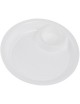 Placa De Masa Hervida Dumpling Plate With Vinegar Saucer-(Grande)-Blanco - Envío Gratuito