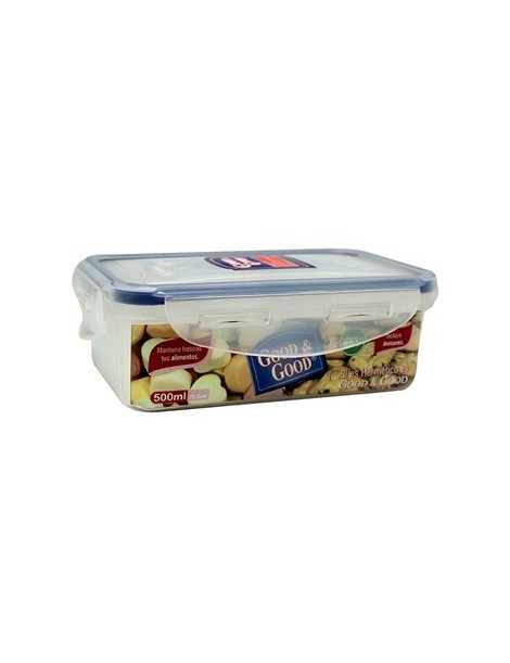 HERMETICO RECTANGULAR 500 ML CON 2 DIVISIONES - Envío Gratuito