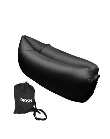 Sofa Cama Lazy Hangout De Aire Inflable Del Saco De Dormir Sofá Cama Para Acampar Al Aire Libre - Negro - Envío Gratuito