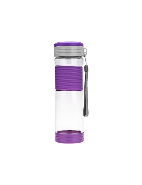 Cargen Q71017 550ml portátil Deporte tetera Botella plástica del viaje taza de té de agua Purple - Envío Gratuito