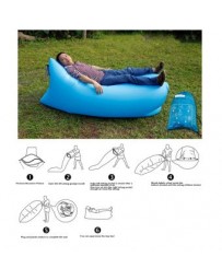 Sofa Cama Lazy Hangout De Aire Inflable Del Saco De Dormir / Sofá / Sofá Cama Para Acampar Al Aire Libre - Azul - Envío Gratuito