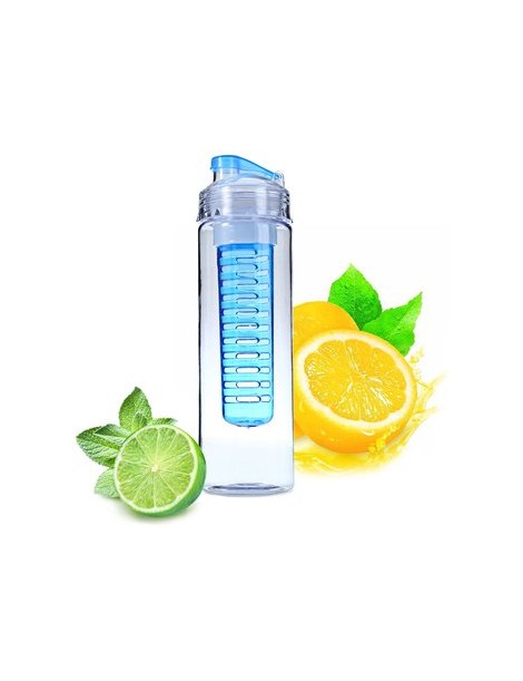 700ML fruta Infusing Infusor la salud del deporte de la botella de jugo de limón fabricante de BPA Free Filter Blue - Envío Grat