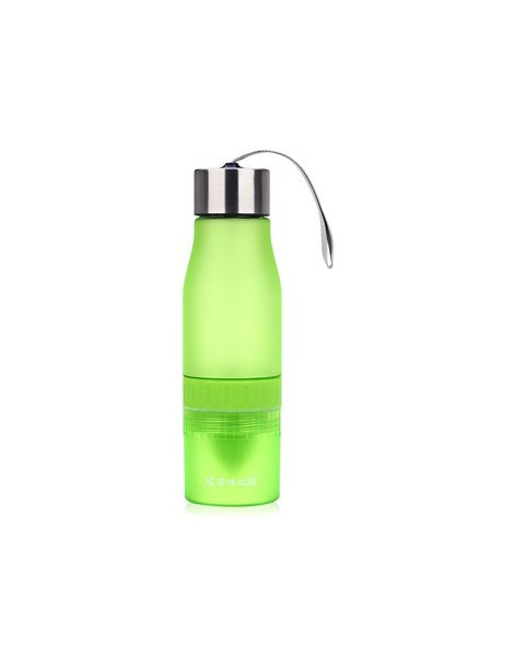 Cargen PM001 Jugo Botella 700ml portátil de plástico esmerilado agua de limón con la mano de cuerda Green - Envío Gratuito