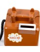 Retro Telephone Piggy Bank Brown - Envío Gratuito