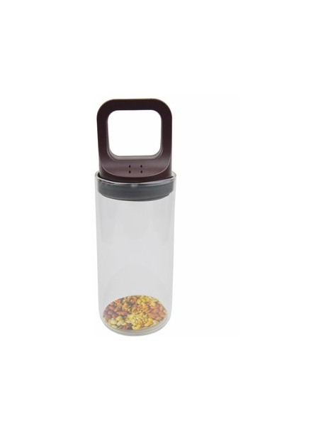 Pull-type Vacuum Glass Sealed Keep Fresh Tank Brown L - Envío Gratuito