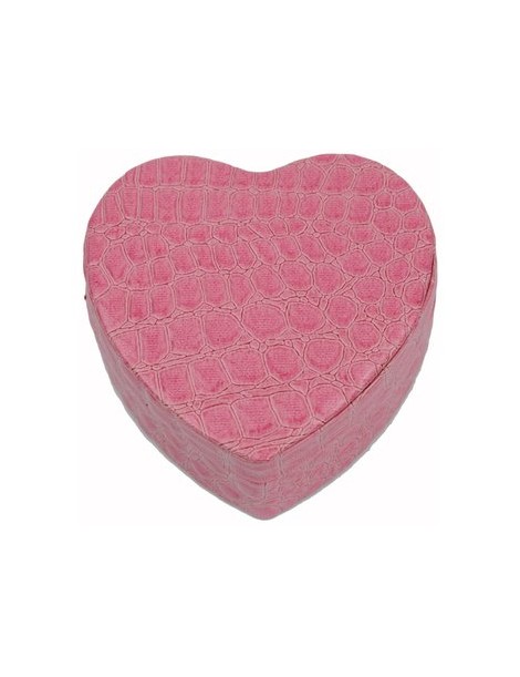 Heart-shaped Multi-compartment Jewelry Box Alligator Textured Dressing Case Rose Red - Envío Gratuito