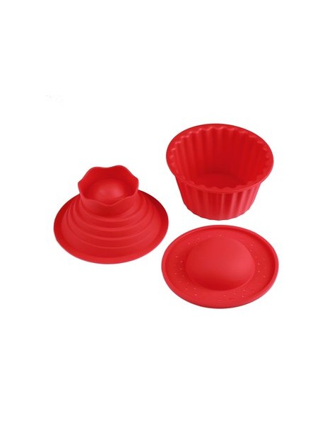 Paquete de 3 grandes gigantes de silicona superior del molde de pastel Cupcake Cupcakebake Set de molde para hornear Generico - 