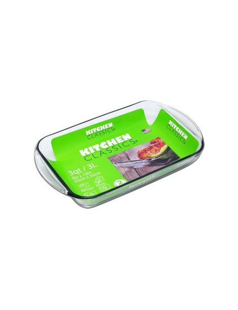 Refractario Rectangular 3.0 Lt. Modelo 195-67526LIB - Transparente - Envío Gratuito