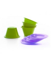 Moldes Individuales para Flan con Tapa (4 piezas) IBILI Modelo 871800-Verde - Envío Gratuito