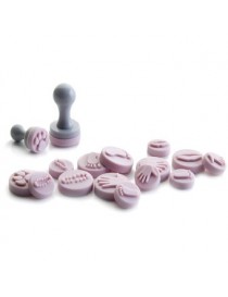 Mini Sellos para Fondant (16 piezas) IBILI Modelo 789600-Rosa - Envío Gratuito