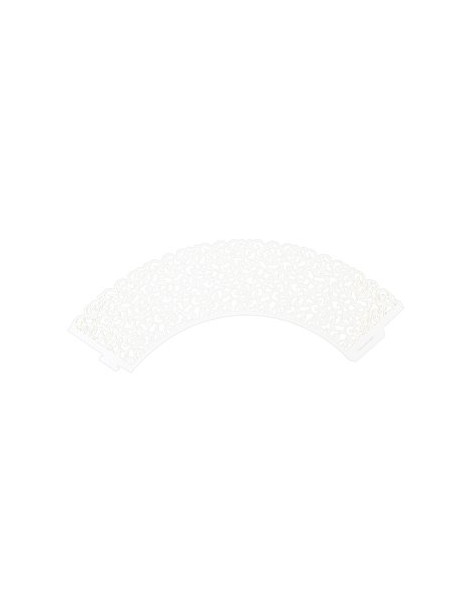 MagiDeal Patrón De Vides Ahueca Hacia Fuera 12pcs Decoración Torta Envoltura De Papel De La Magdalena De La Boda Envoltura - Env