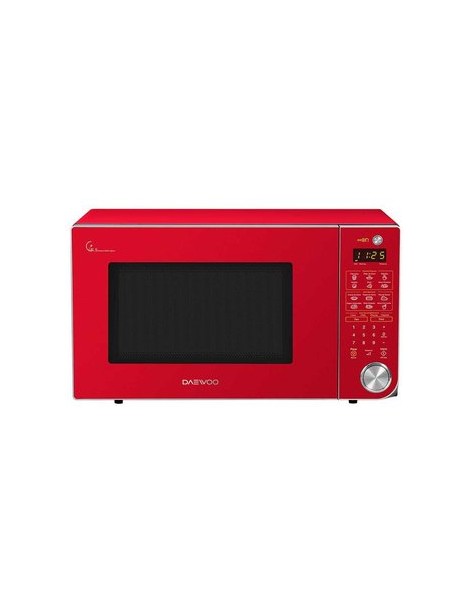 HORNO DE MICROONDAS 1.1 PIES CHEF II COLOR ROJO MARCA DAEWOO KOR-1N2HTMR - Envío Gratuito